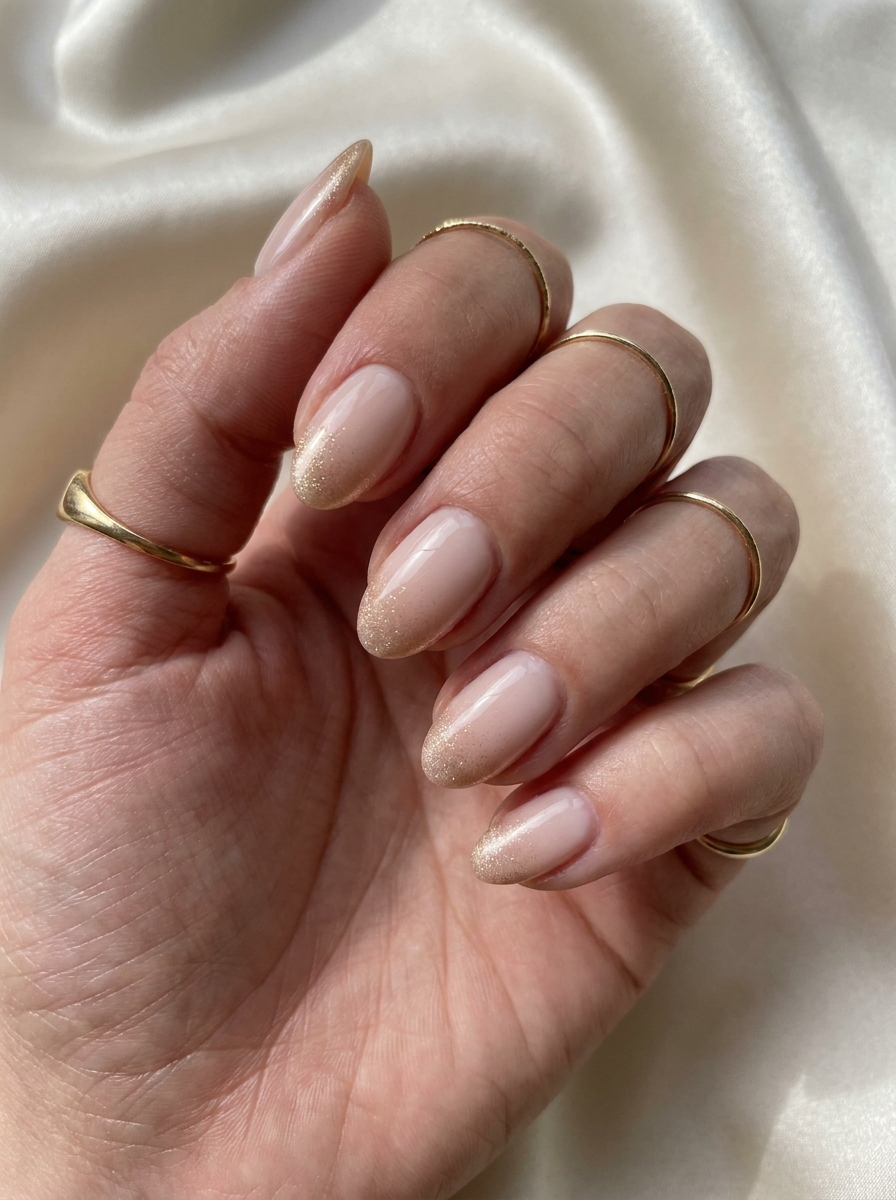 Gold Ombre Nails als Goldene Nägel Inspiration 2026